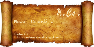 Meder Csanád névjegykártya