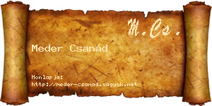 Meder Csanád névjegykártya
