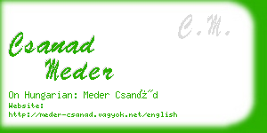 csanad meder business card